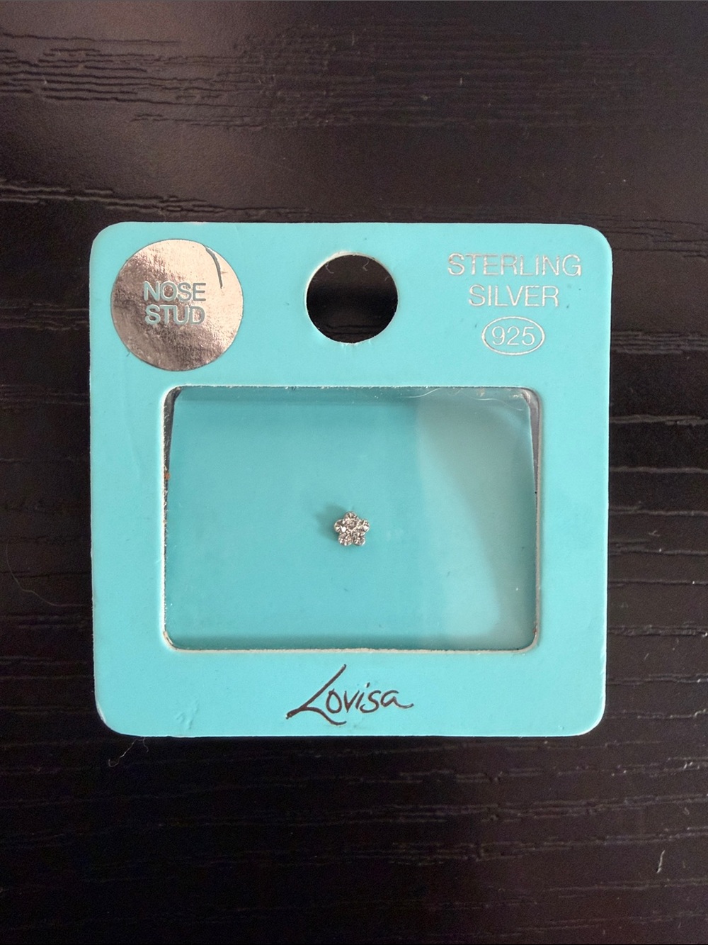 Lovisa Sterling Silver Clear Crystal Flower Nose Stud - Silver